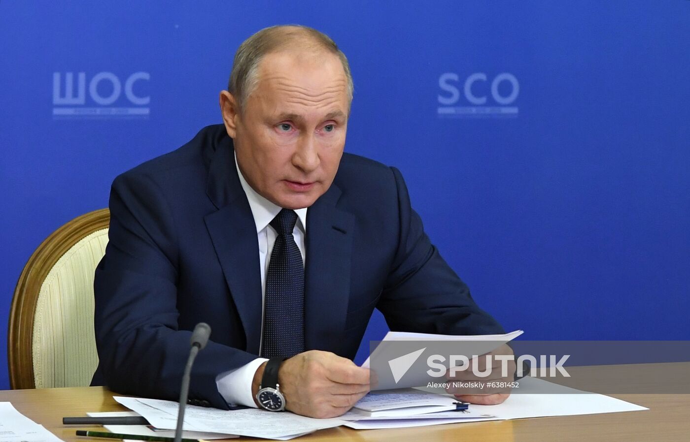 Russian President Vladimir Putin chairs SCO Heads of State Council (HSC) Meeting