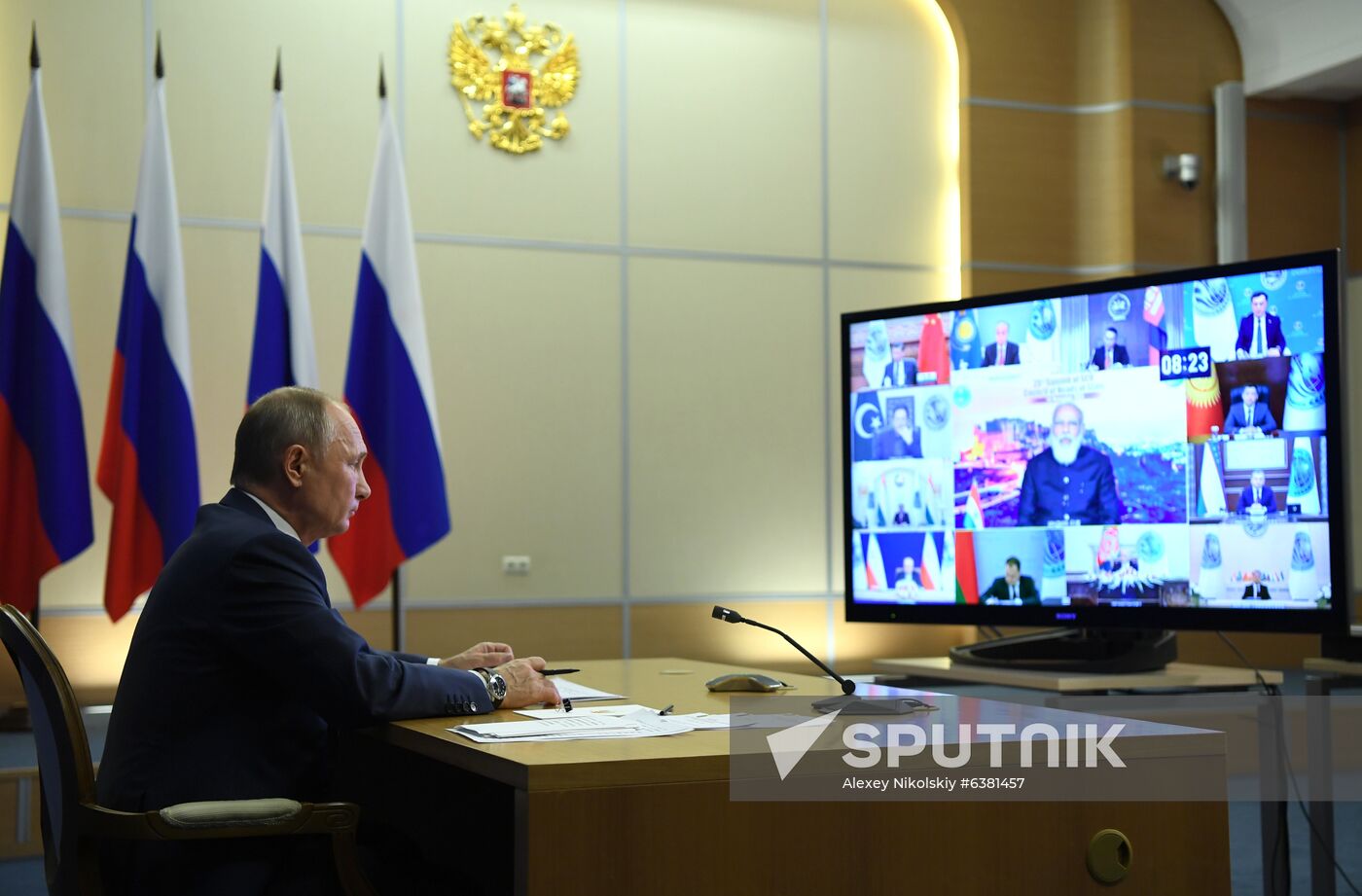 Russian President Vladimir Putin chairs SCO Heads of State Council (HSC) Meeting