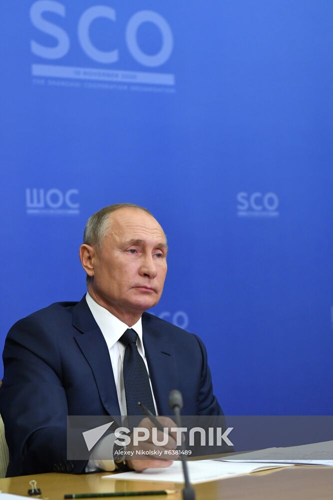 Russian President Vladimir Putin chairs SCO Heads of State Council (HSC) Meeting