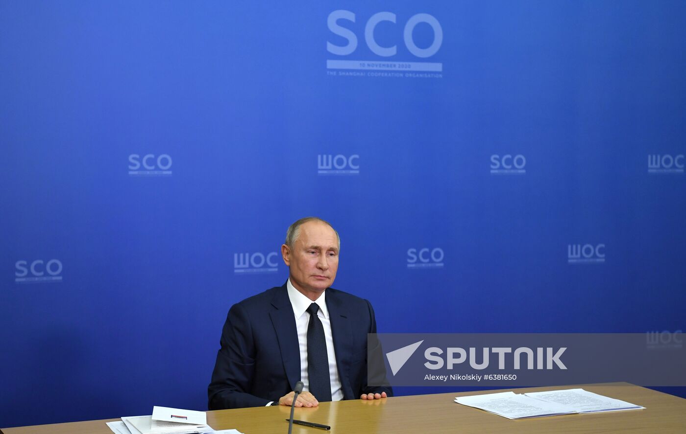 Russian President Vladimir Putin chairs SCO Heads of State Council (HSC) Meeting