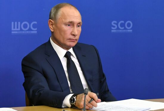 Russian President Vladimir Putin chairs SCO Heads of State Council (HSC) Meeting