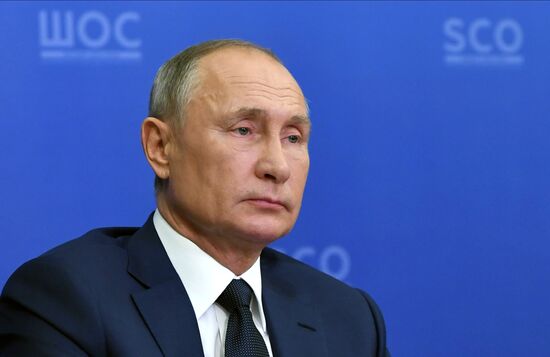 Russian President Vladimir Putin chairs SCO Heads of State Council (HSC) Meeting