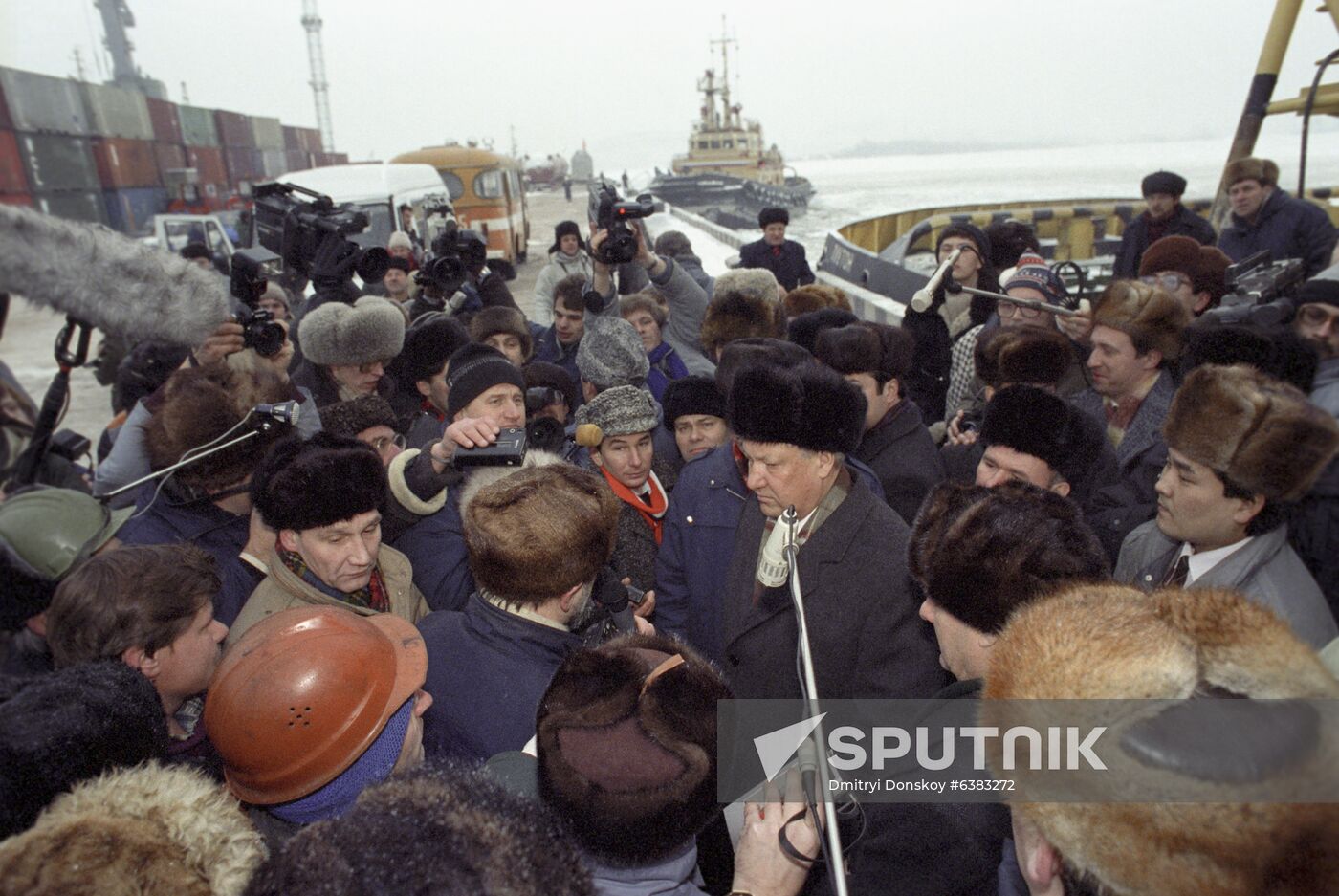 Russian President Boris Yeltsin visits Bryansk Region