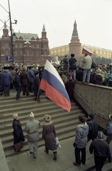 Rally on Manezhnaya Square in Moscow