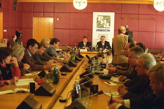 News conference at RIA Novosti