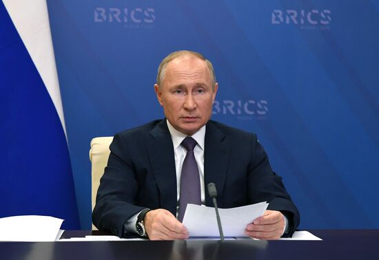 President of Russia Vladimir Putin takes part in XII BRICS Summit