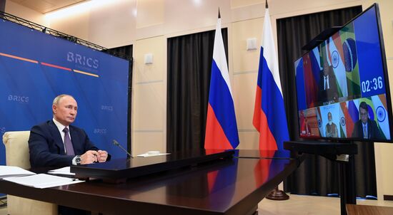 President of Russia Vladimir Putin takes part in XII BRICS Summit