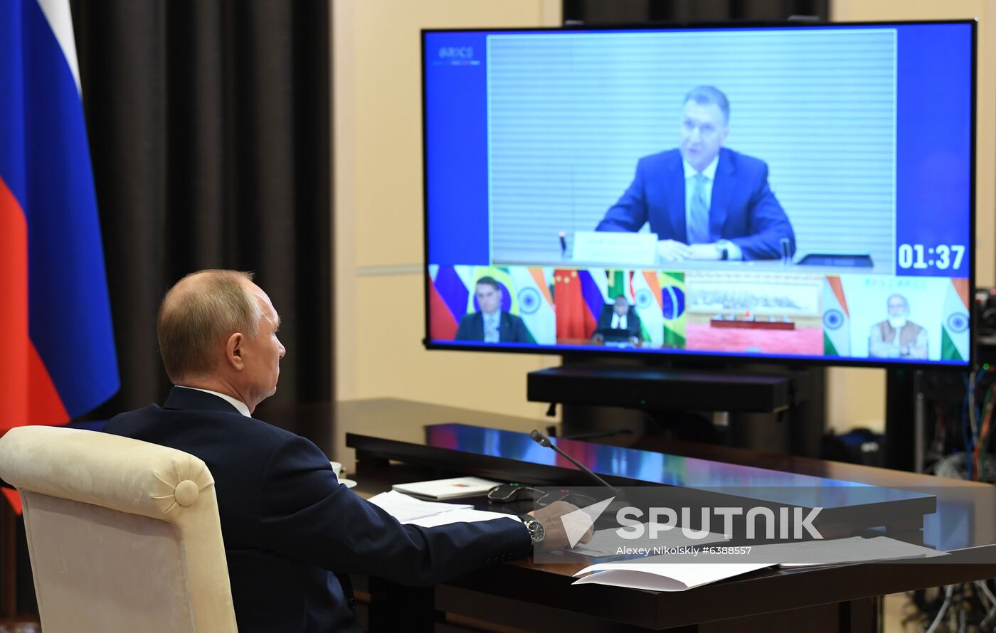 President of Russia Vladimir Putin takes part in XII BRICS Summit