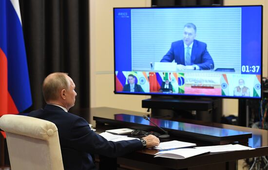 President of Russia Vladimir Putin takes part in XII BRICS Summit