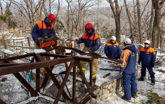Russia Snow Cyclone Aftermath
