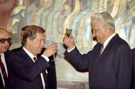 President of Czechoslovakia Vaclav Havel visits Russia