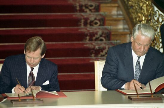 President of Czechoslovakia Vaclav Havel visits Russia