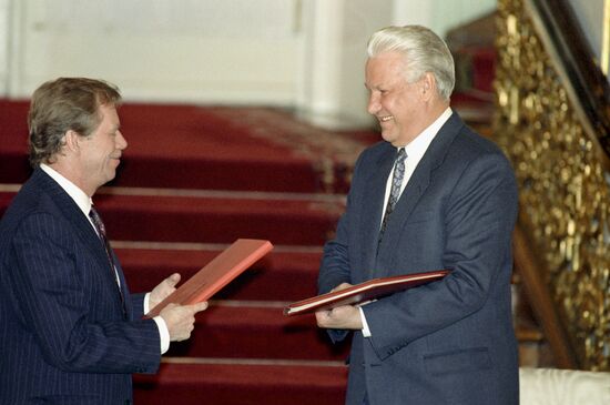 President of Czechoslovakia Vaclav Havel visits Russia