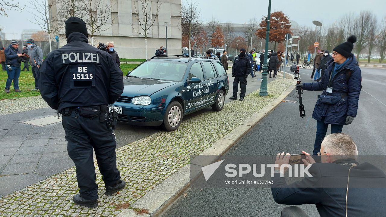 Germany Chancellery Car Crash 