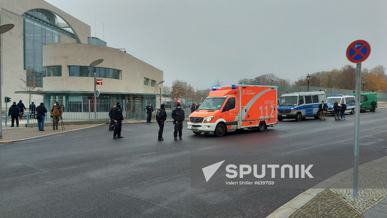 Germany Chancellery Car Crash