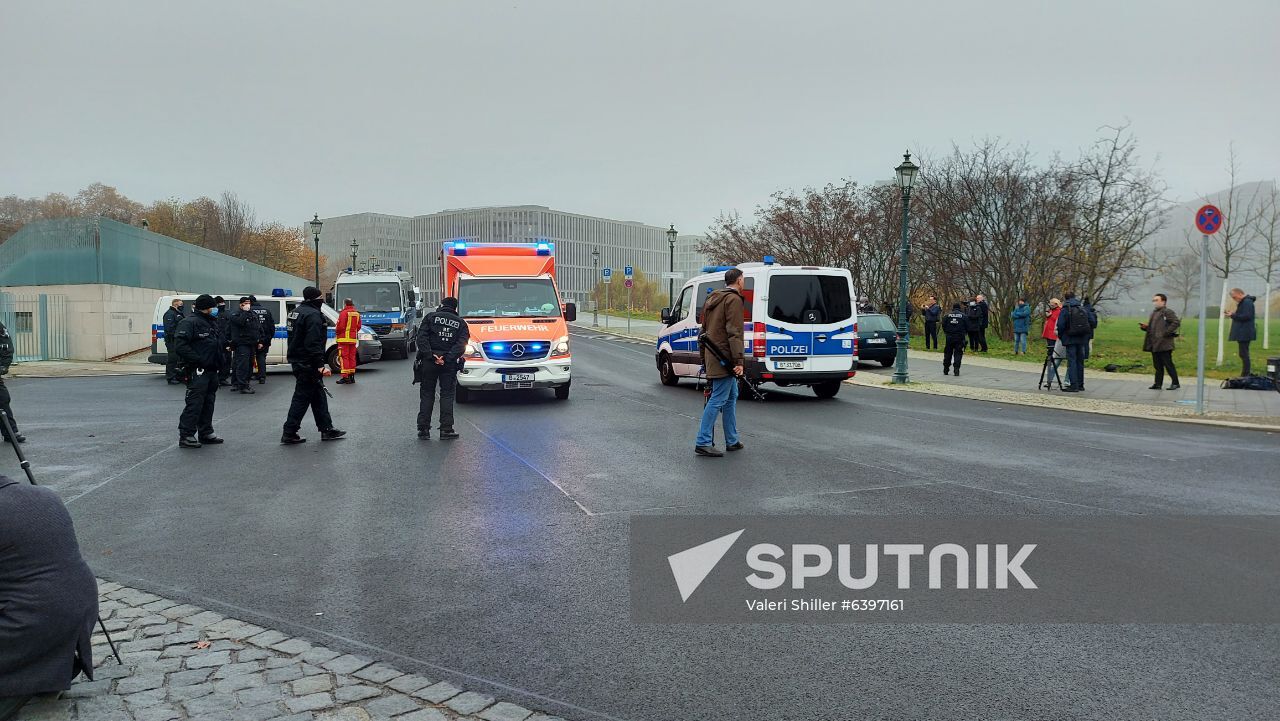 Germany Chancellery Car Crash 