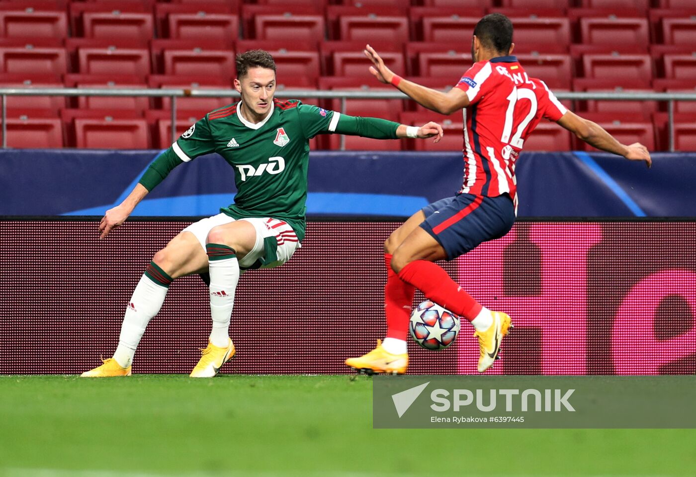Spain Soccer Champions League Atletico - Lokomotiv
