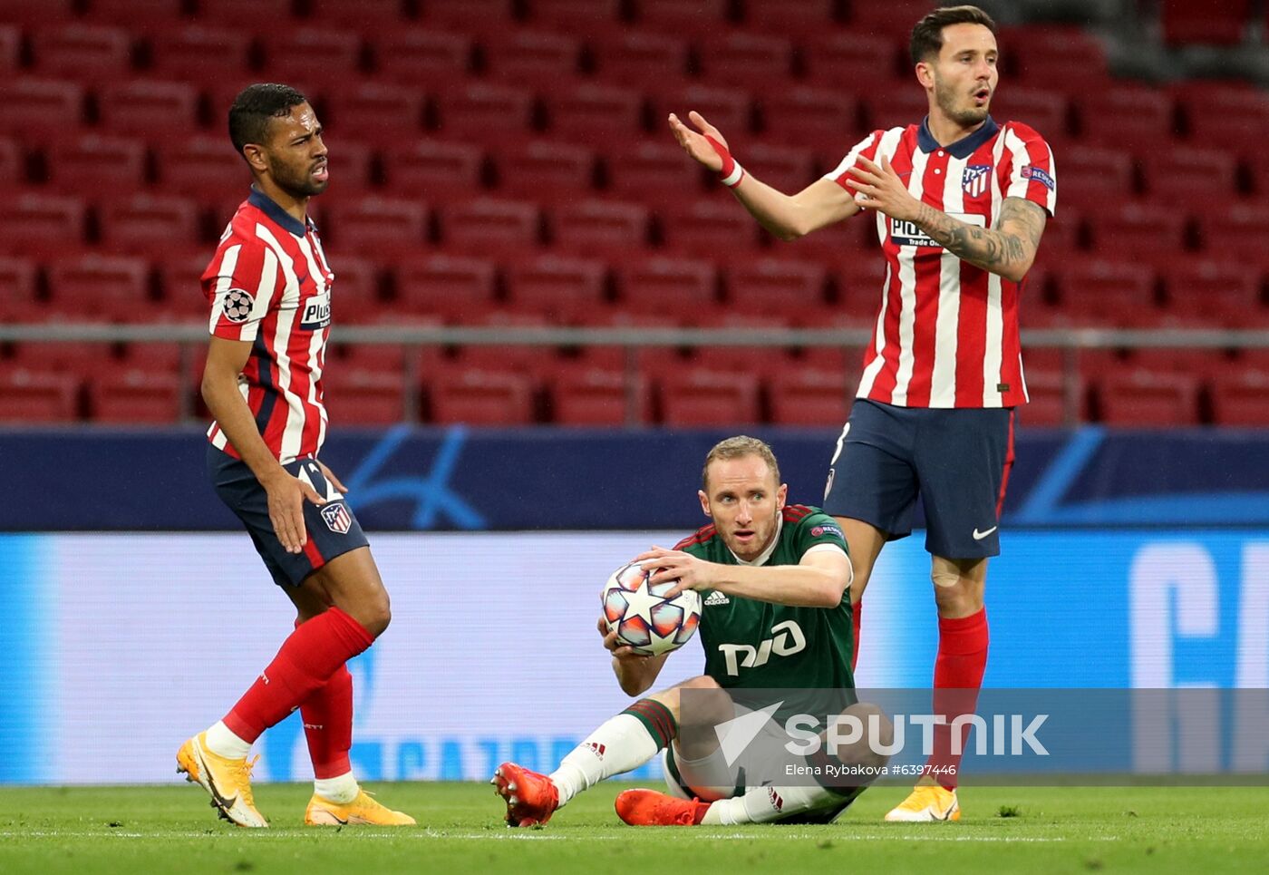 Spain Soccer Champions League Atletico - Lokomotiv
