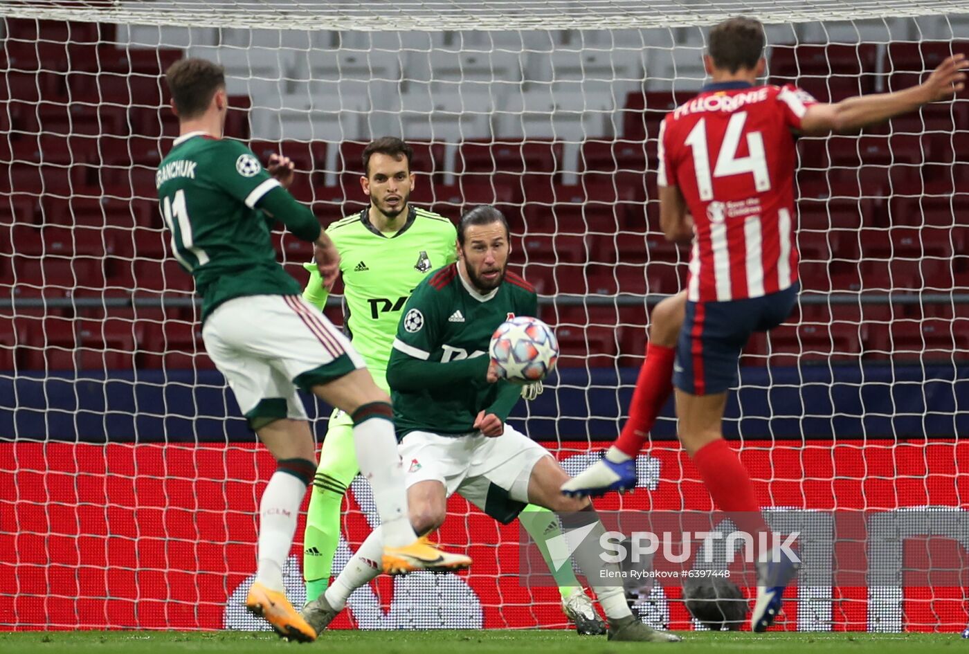 Spain Soccer Champions League Atletico - Lokomotiv
