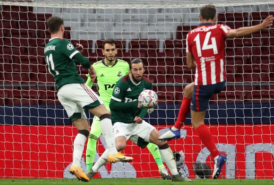 Spain Soccer Champions League Atletico - Lokomotiv