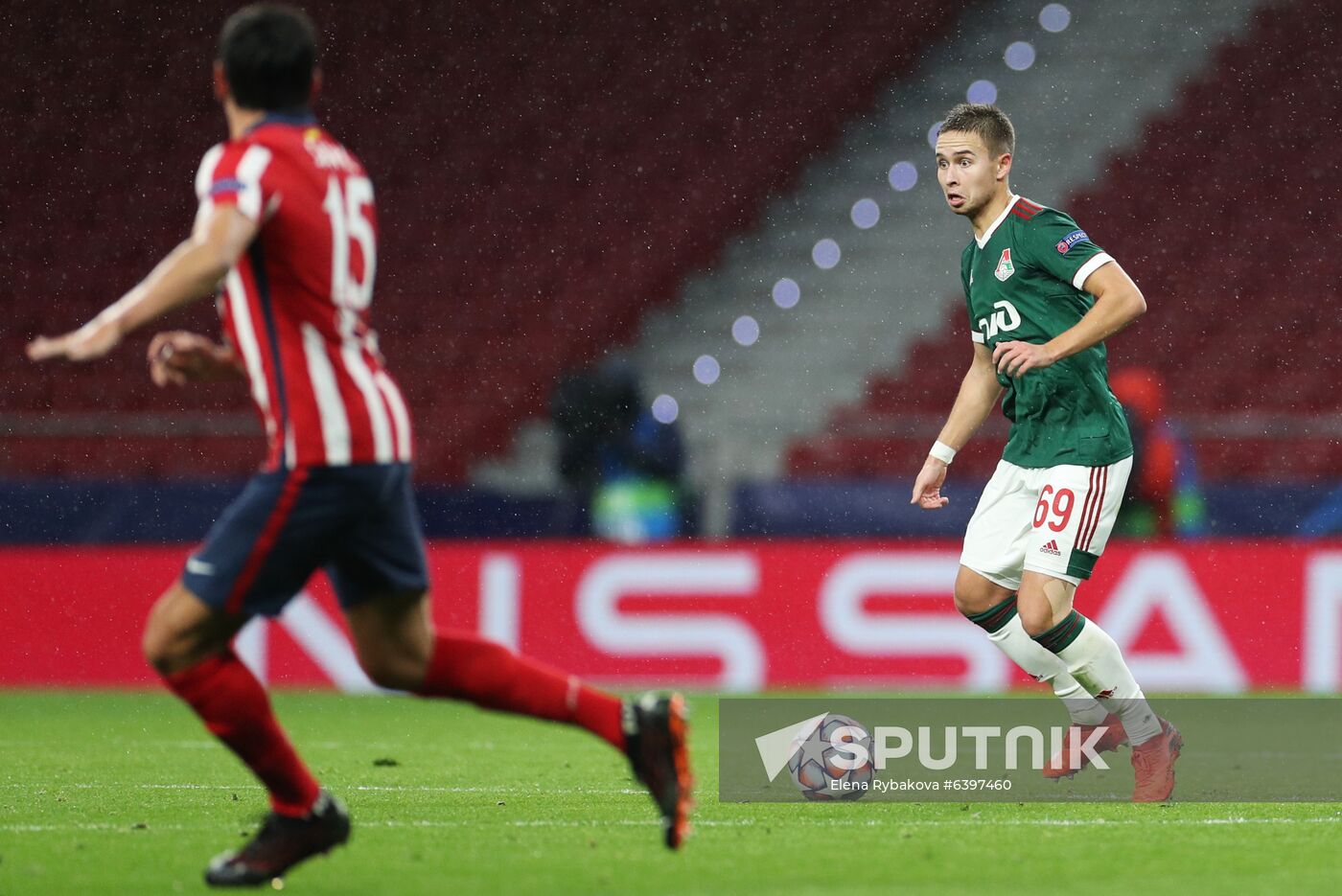 Spain Soccer Champions League Atletico - Lokomotiv