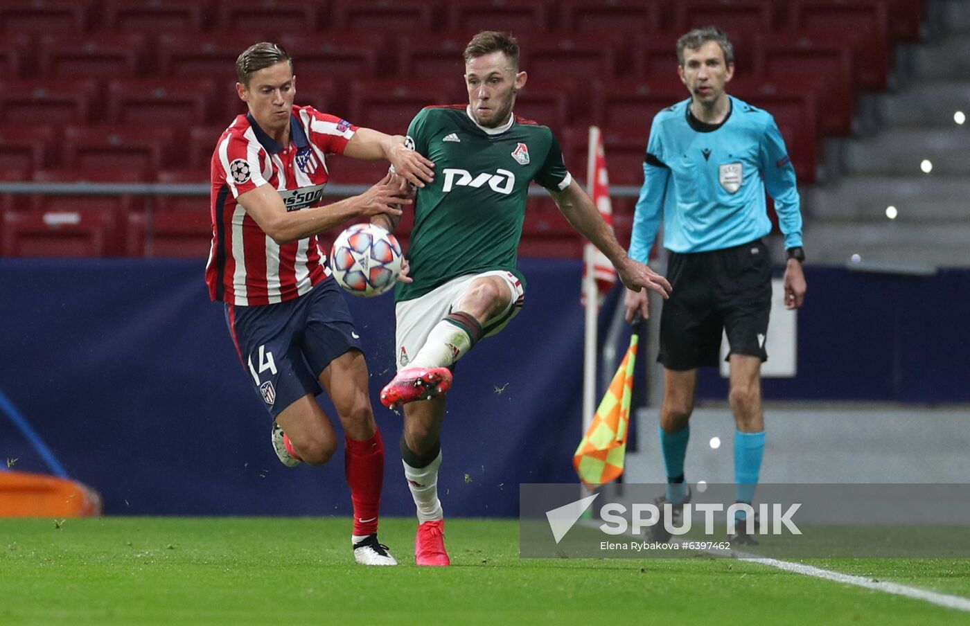 Spain Soccer Champions League Atletico - Lokomotiv