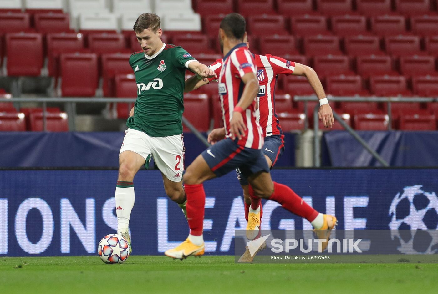 Spain Soccer Champions League Atletico - Lokomotiv