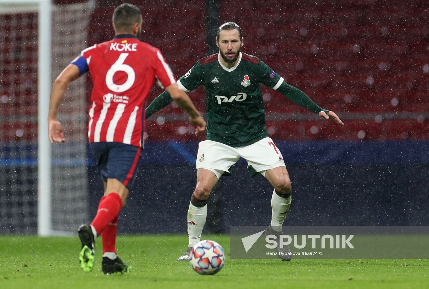 Spain Soccer Champions League Atletico - Lokomotiv