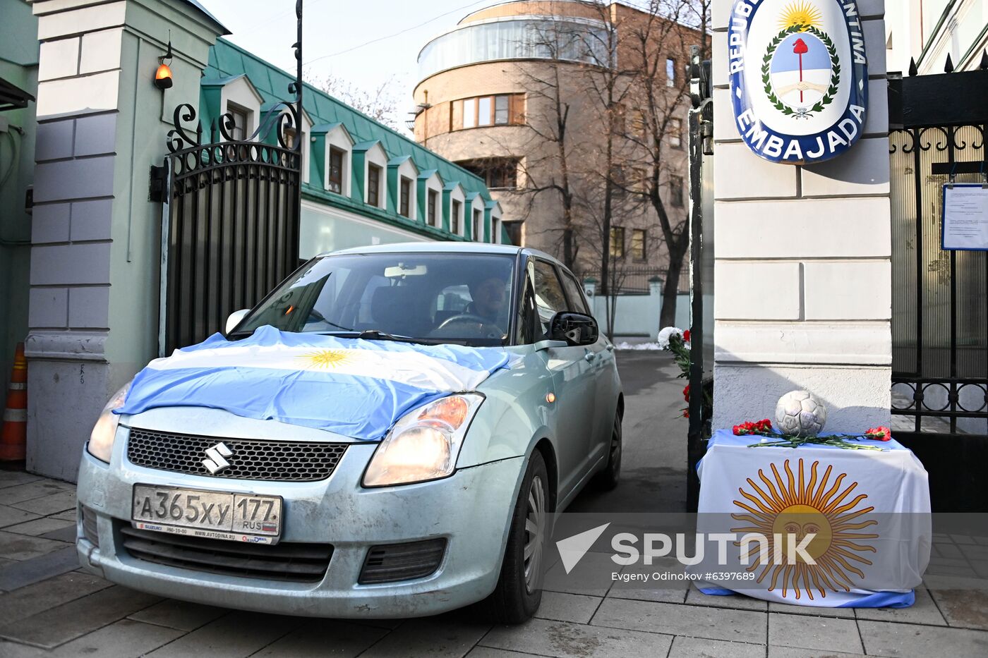 Russia Argentina Soccer Maradona Death