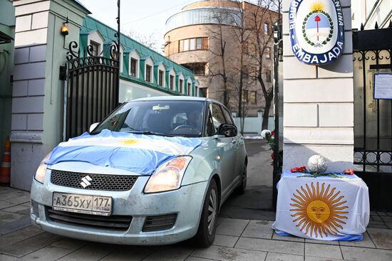 Russia Argentina Soccer Maradona Death