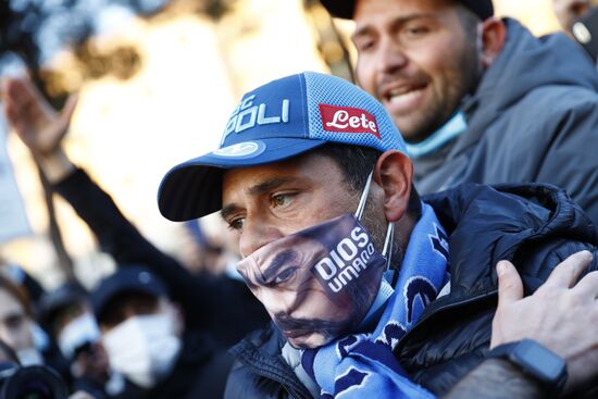 Italy Soccer Maradona Death