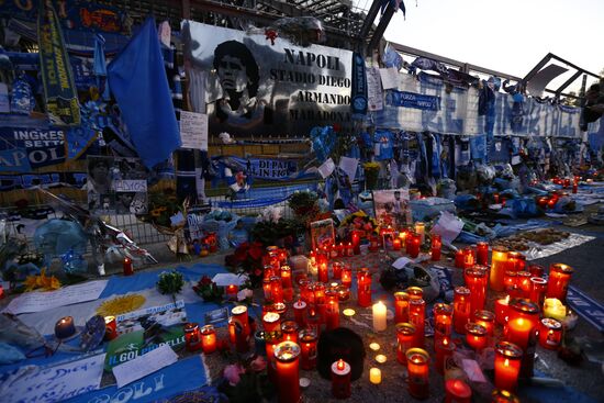 Italy Soccer Maradona Death