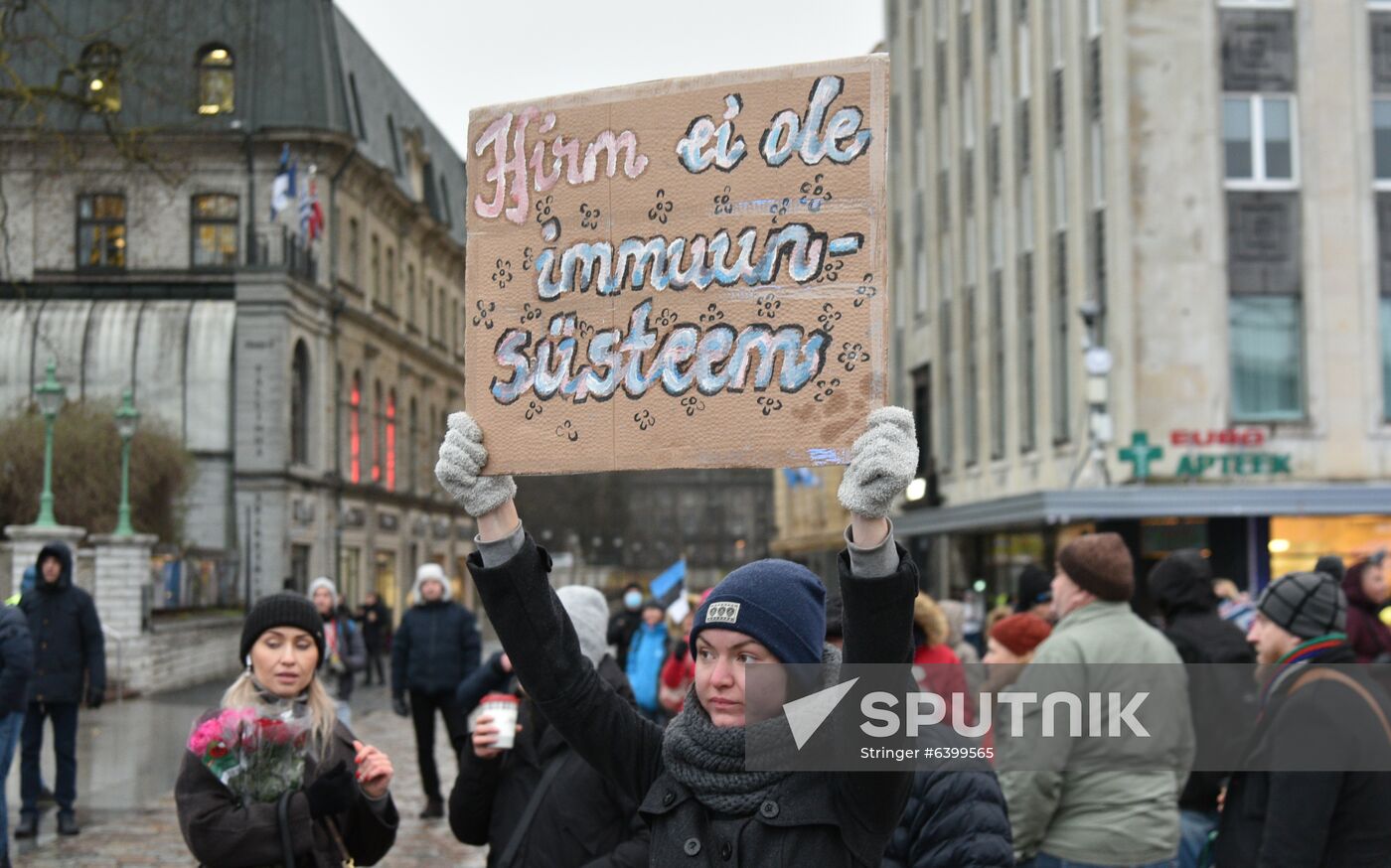 Estonia Coronavirus Protest