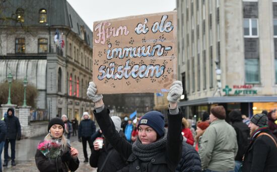 Estonia Coronavirus Protest