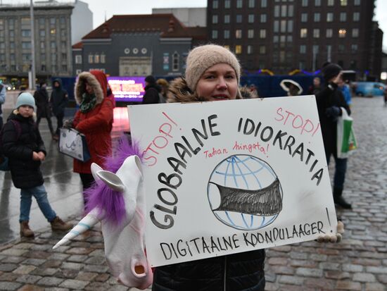 Estonia Coronavirus Protest