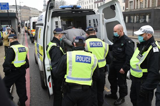 Great Britain Coronavirus Protest