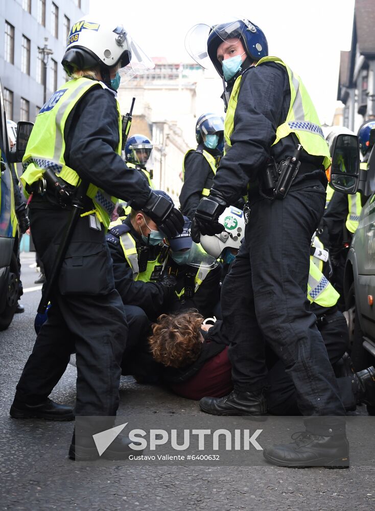 Great Britain Coronavirus Protest