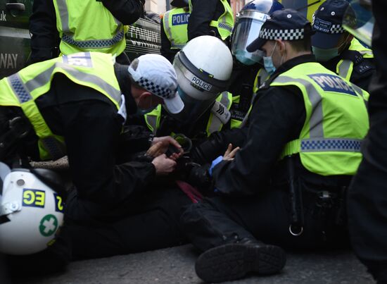 Great Britain Coronavirus Protest