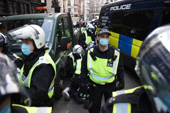 Great Britain Coronavirus Protest