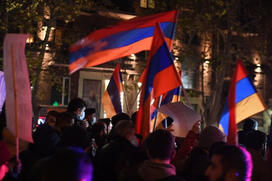 Armenia Nagorno-Karabakh Ceasefire Protests