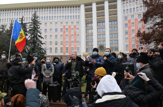 Moldova Sandu Supporters Rally