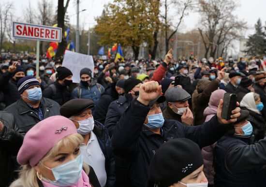Moldova Sandu Supporters Rally