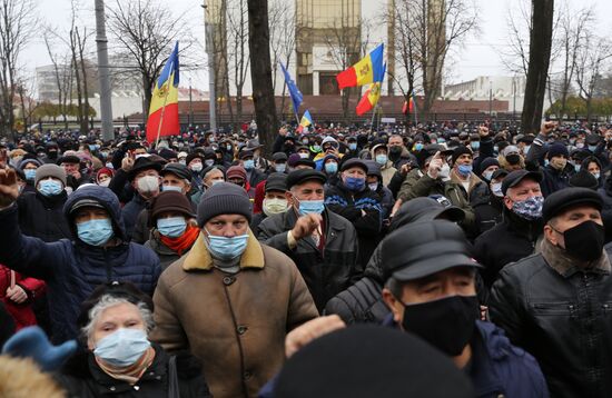 Moldova Sandu Supporters Rally