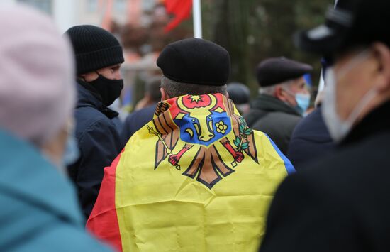 Moldova Sandu Supporters Rally