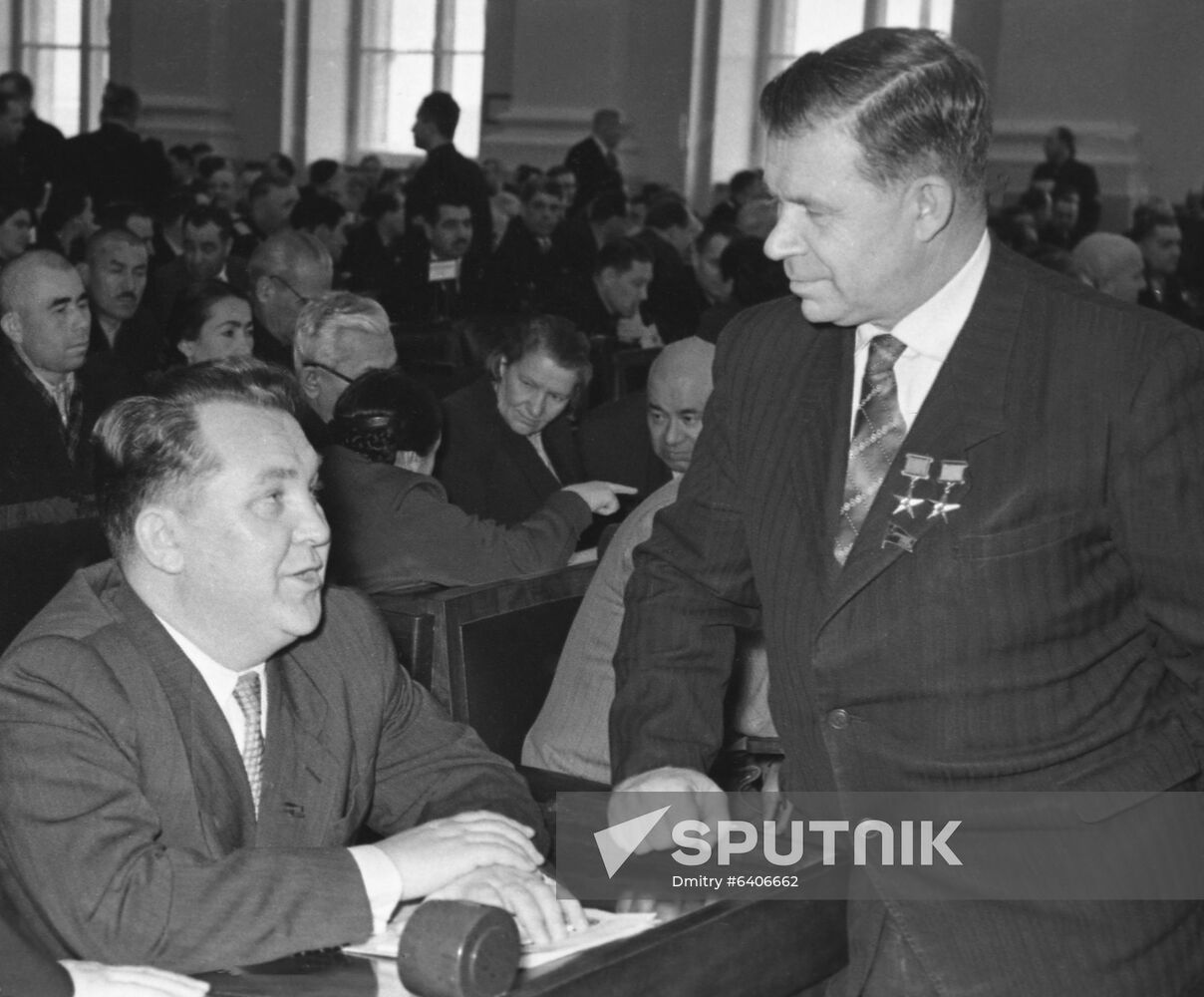Soviet Minister of Culture Nikolai Mikhailov, Soviet Foreign Minister Dmitry Shepilov