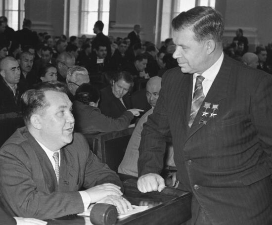 Soviet Minister of Culture Nikolai Mikhailov, Soviet Foreign Minister Dmitry Shepilov