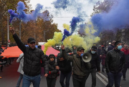 Armenia Nagorno-Karabakh Ceasefire Protests