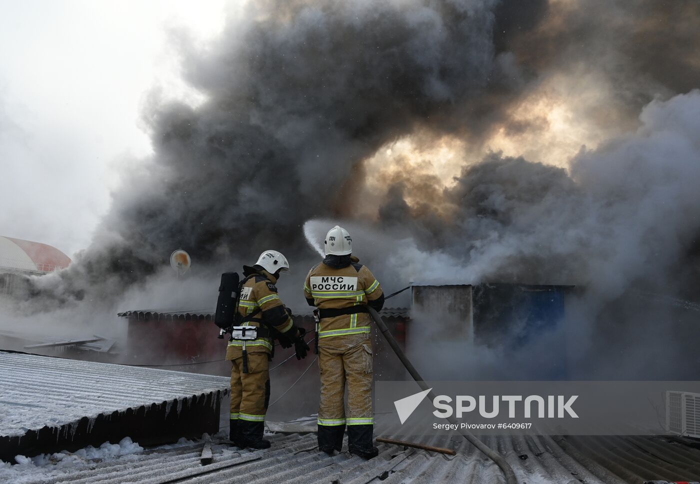 Russia Market Fire