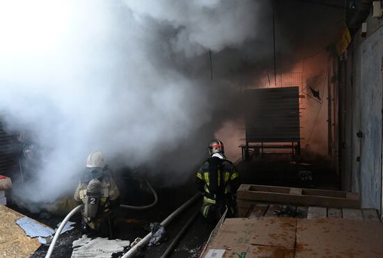 Russia Market Fire