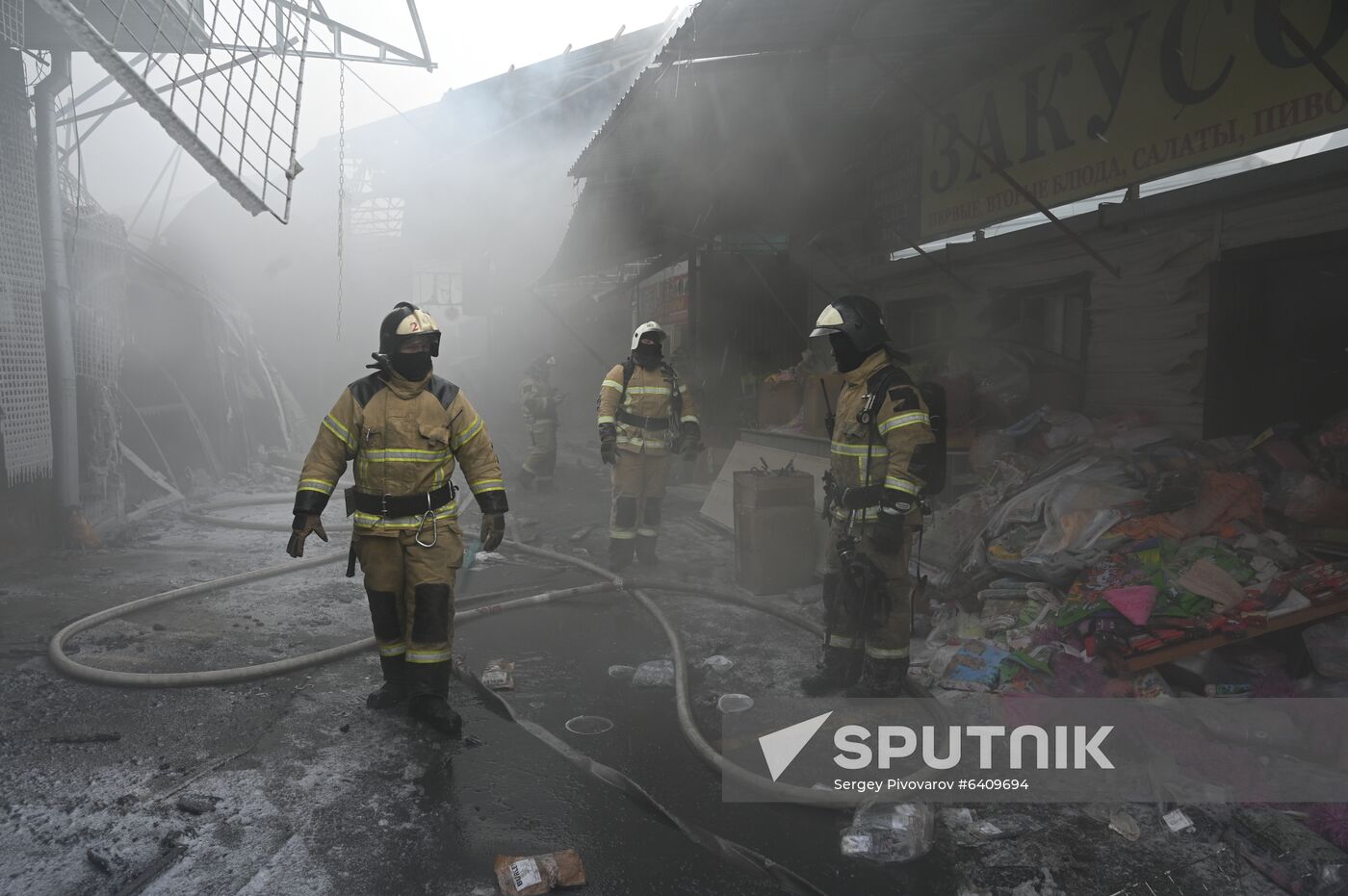 Russia Market Fire